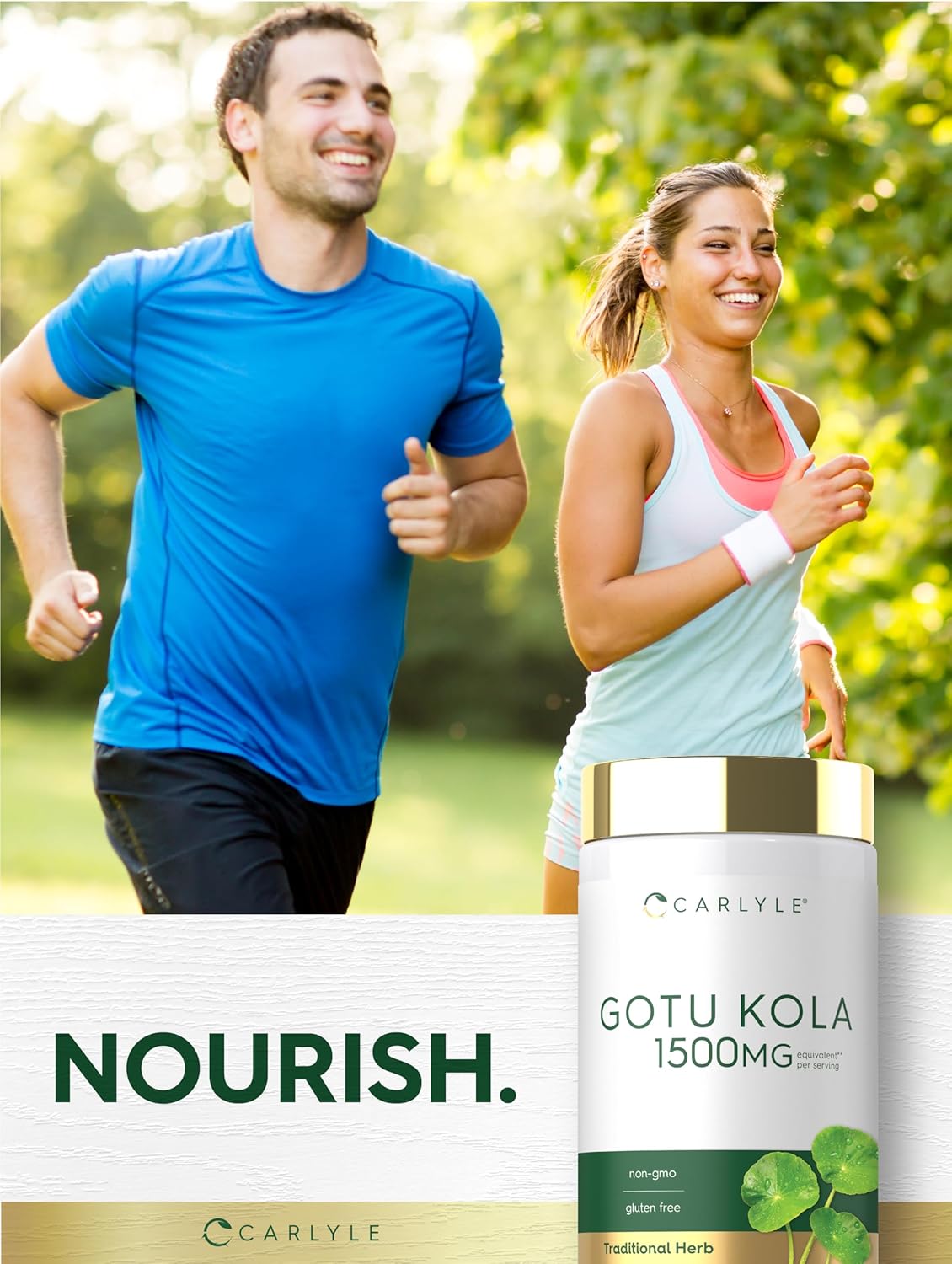 Gotu Kola de 1500 mg | Centella Asiática | Anticelulitis | 180 unidades | Usa