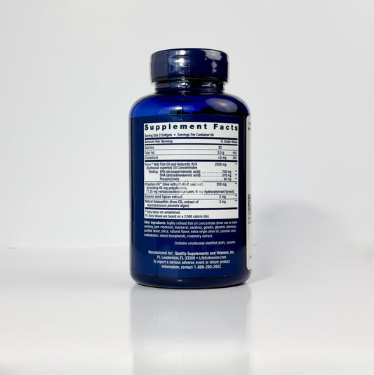 Omega-3 Plus EPA/DHA, Lignanos de Sésamo, Extracto de Oliva, Krill y Astaxantina