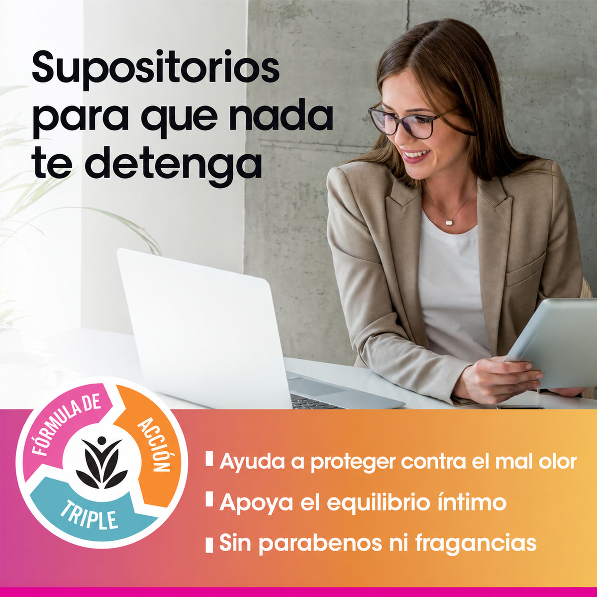 vH Essentials Probiotic & Prebiotic – 15 Supositorios Vaginales | Equilibrio de pH y Protección Contra el Mal Olor