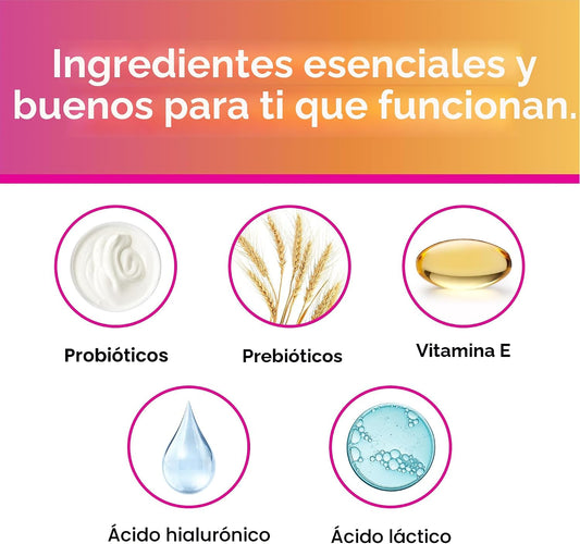 vH Essentials Probiotic & Prebiotic – 15 Supositorios Vaginales | Equilibrio de pH y Protección Contra el Mal Olor