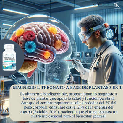 Magbrain™ Magnesio L-treonato a base de plantas con Bisglicinato & Malato, Kappa Nutrition