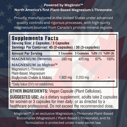 Magbrain™ Magnesio L-treonato a base de plantas con Bisglicinato & Malato, Kappa Nutrition