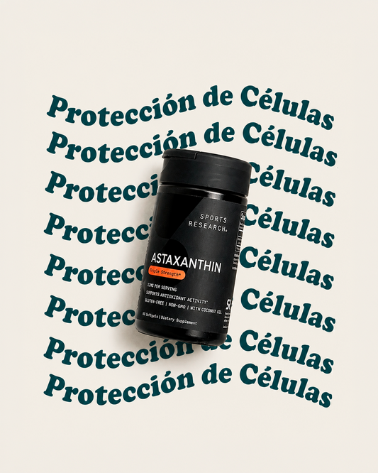 Astaxantina de Triple Fuerza 12mg con Aceite de Coco Orgánico | Sports Research | Suplemento Antioxidante para el Apoyo de la Salud de la Piel y los Ojos.