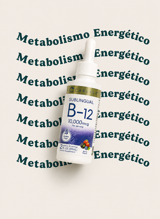 B12 Vitamina Carlyle Gotas líquidas sublinguales | 10,000 mcg | 2 fl oz |