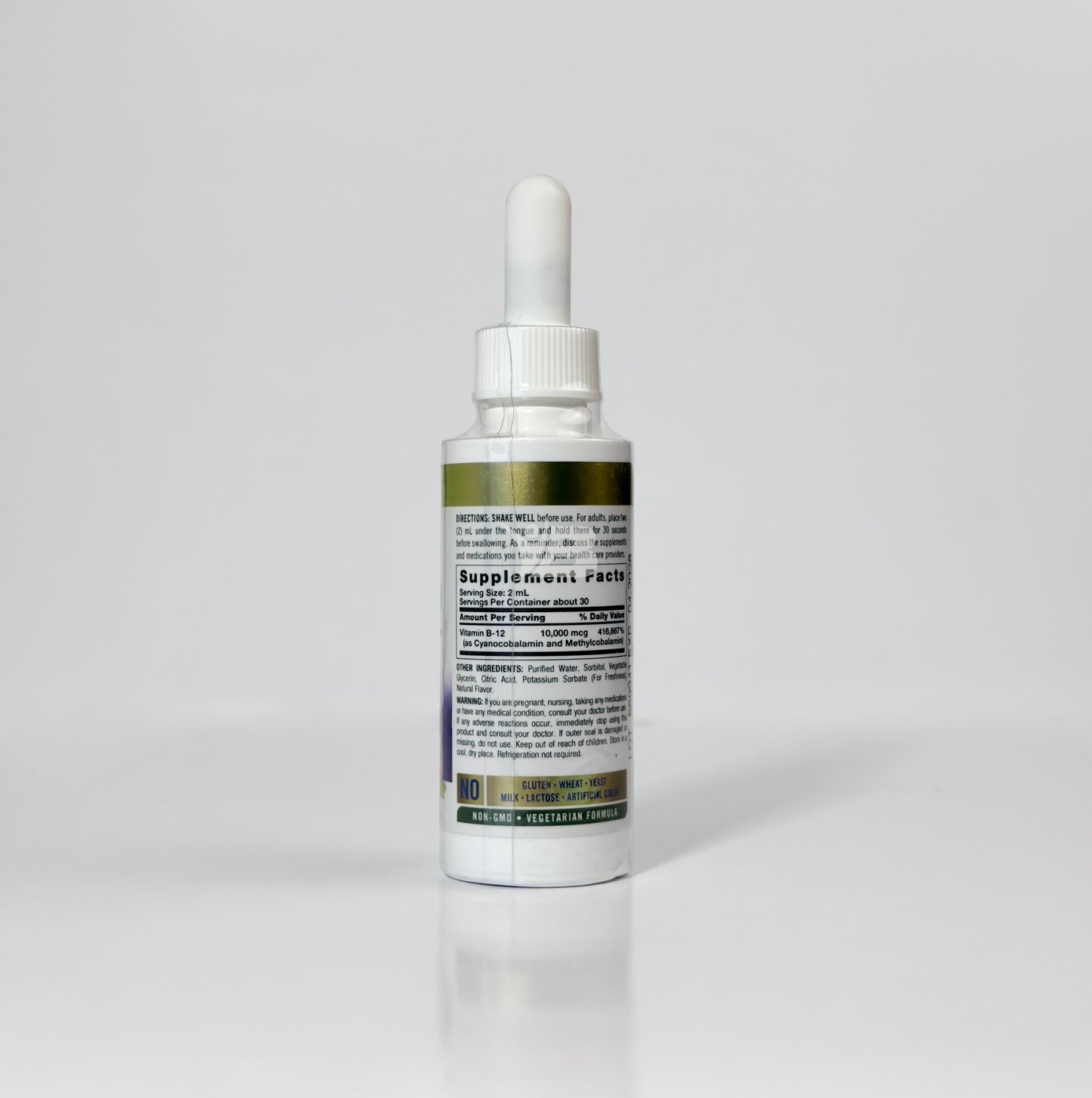 B12 Vitamina Carlyle Gotas líquidas sublinguales | 10,000 mcg | 2 fl oz |
