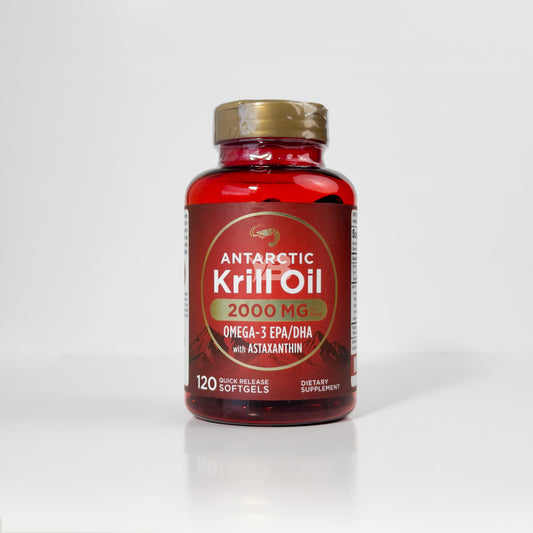Aceite de Krill Antártico 2000 mg  | Omega-3 EPA, DHA, con Astaxantina Procedente de Krill Rojo