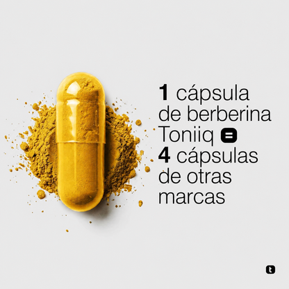 Berberina HCl de Los Himalayas - Extracto Concentrado 100:1 - Toniiq Ultra Alta Potencia - Berberina HCl 97% Probada en Laboratorio