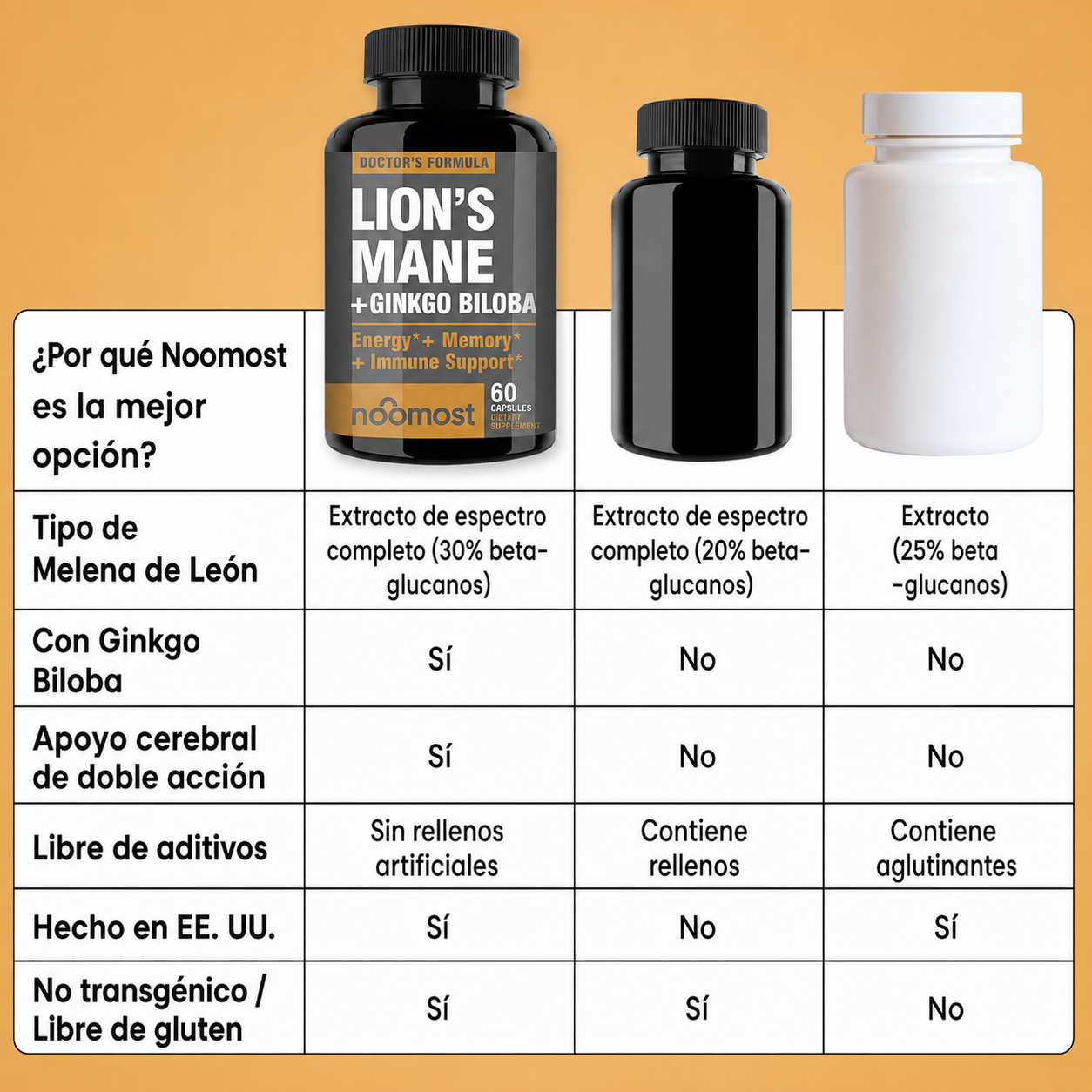 Melena de León con Ginkgo Biloba | Energia, enfoque y claridad
