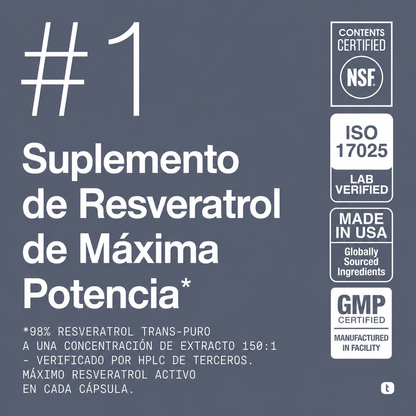 Resveratrol de ultra alta pureza - 98% Trans-Resveratrol | Toniiq