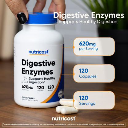 Enzimas Digestivas | Soporte Salud Digestiva Amplio Espectro | Nutricost