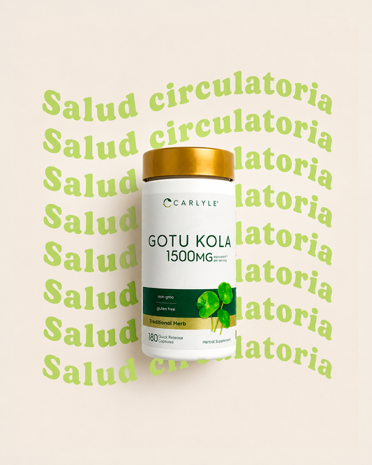 Gotu Kola de 1500 mg | Centella Asiática | Anticelulitis | 180 unidades | Usa