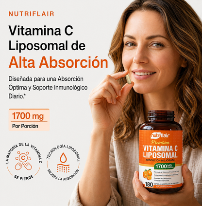 NutriFlair Vitamina C liposómica | 1700mg | 180 cápsulas