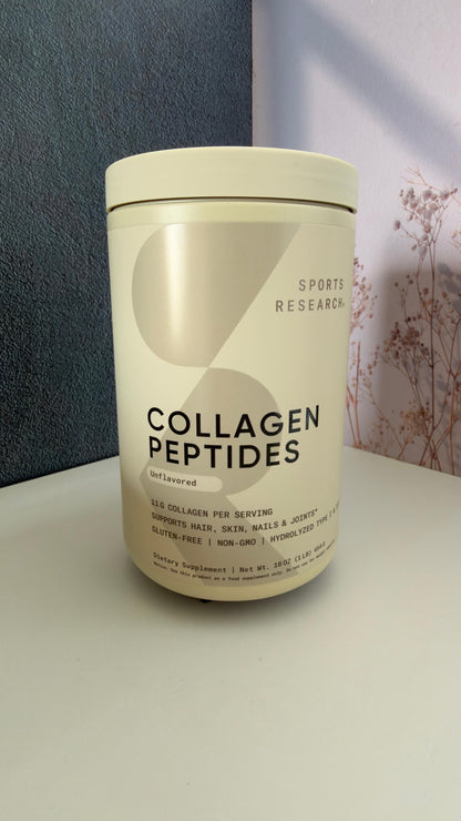 Sports Research Multi Colágeno: 5 tipos de colágeno en polvo sin sabor, 300 g