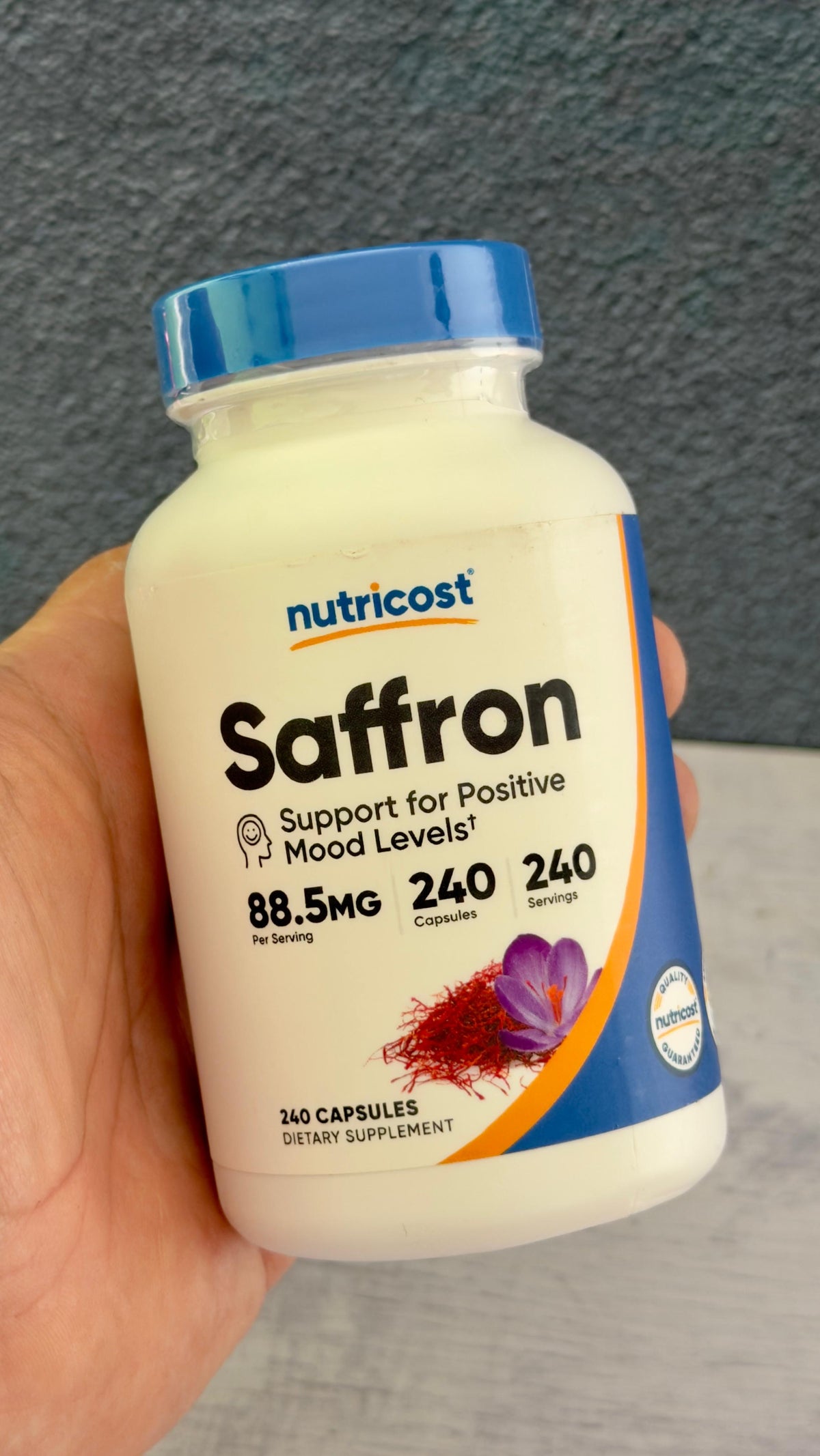Nutricost Extracto de Azafrán 88,5 mg: apoyo para tu ánimo, 240 cápsulas | Saffron