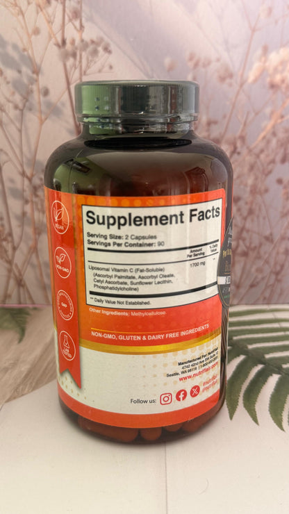 NutriFlair Vitamina C liposómica | 1700mg | 180 cápsulas