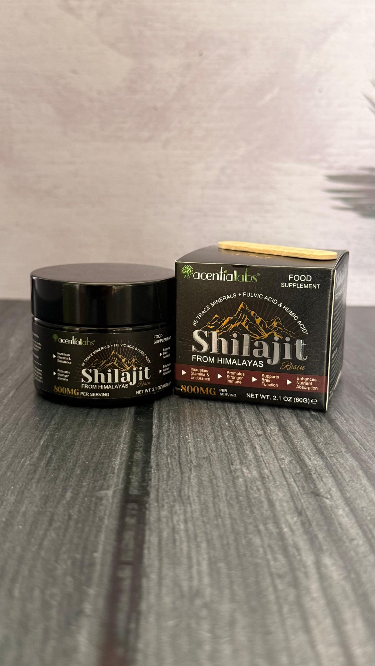 Shilajit del Himalaya en Resina 800 mg | 60 g con Ácido Fúlvico y Minerales
