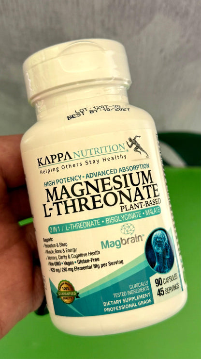 Magbrain™ Magnesio L-treonato a base de plantas con Bisglicinato & Malato, Kappa Nutrition