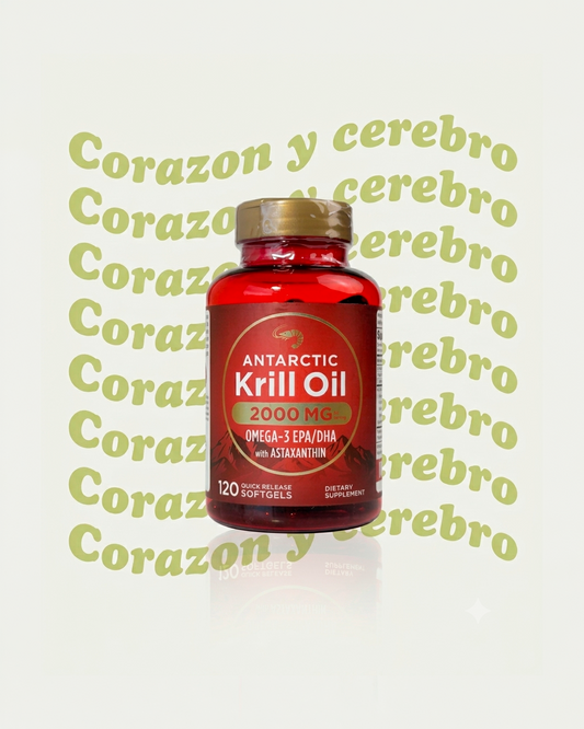 Aceite de Krill Antártico 2000 mg  | Omega-3 EPA, DHA, con Astaxantina Procedente de Krill Rojo