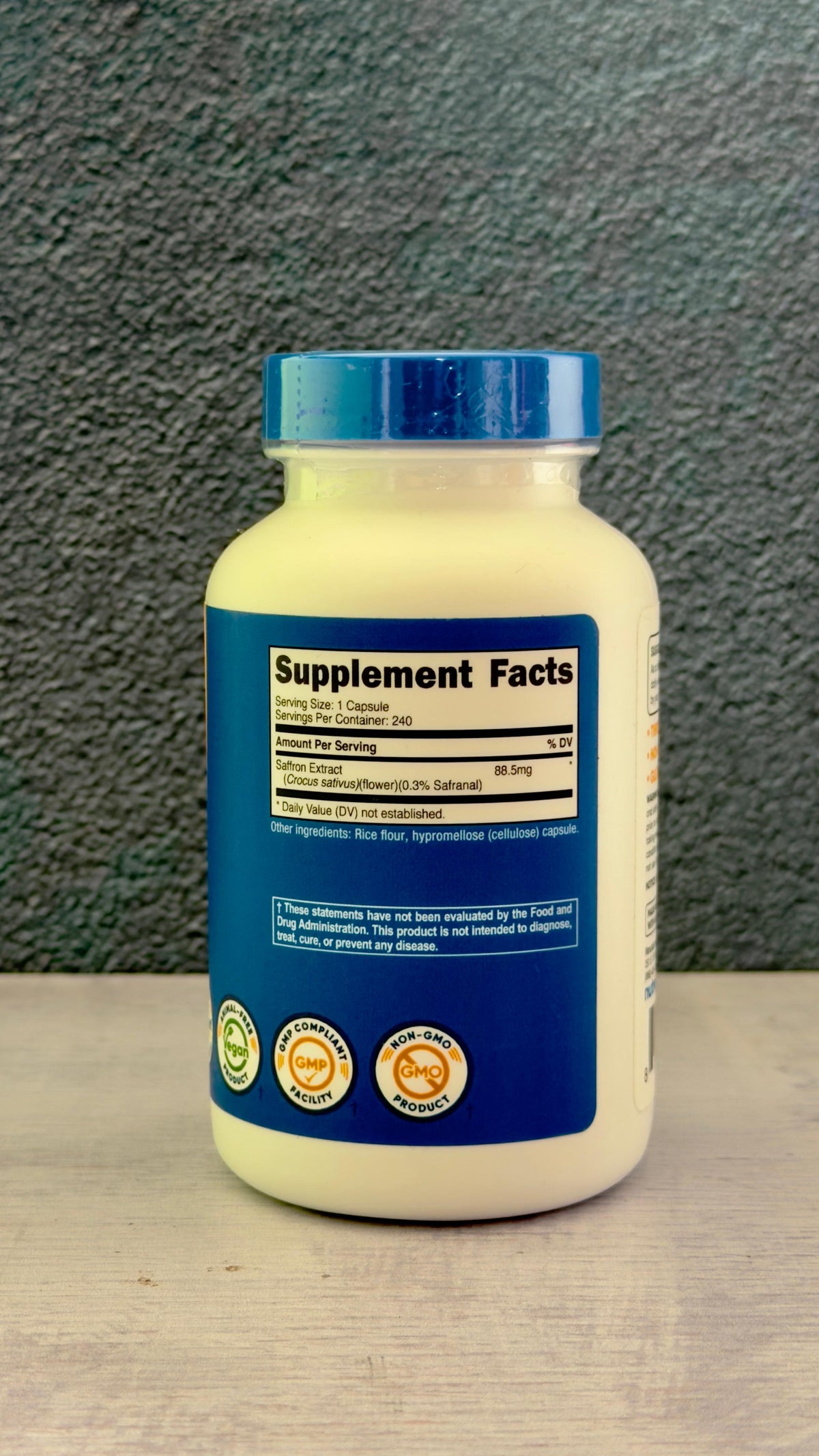 Nutricost Extracto de Azafrán 88,5 mg: apoyo para tu ánimo, 240 cápsulas | Saffron