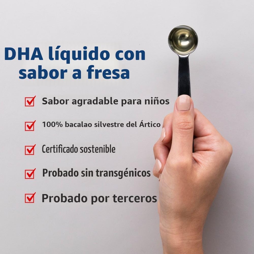 Nordic Naturals Children’s DHA para Niños | Omega-3 Líquido Sabor Fresa, 4 oz