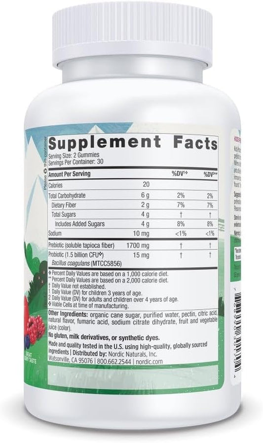 Gomitas Probióticas para Niños Nordic Naturals Kids Nordic Flora | 60 Unidades