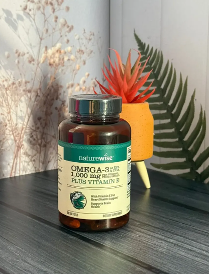 Omega 3 Extra fuerte | 600 EPA y 400 DHA con Vitamina E | Apoyo para la salud del corazón y el cerebro
