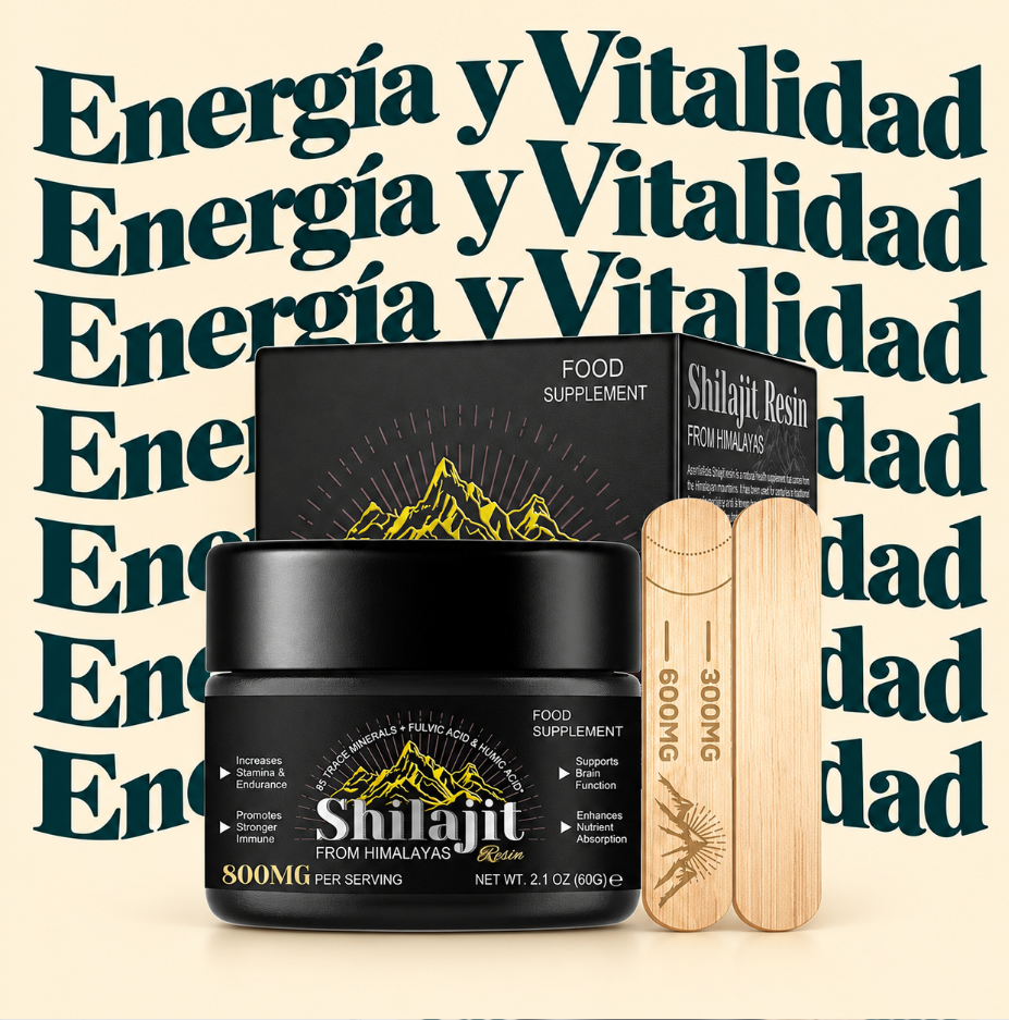 Shilajit del Himalaya en Resina 800 mg | 60 g con Ácido Fúlvico y Minerales