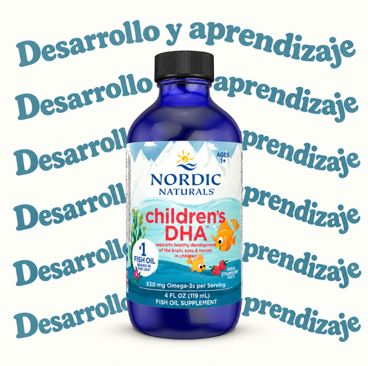 Nordic Naturals Children’s DHA para Niños | Omega-3 Líquido Sabor Fresa, 4 oz