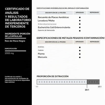 Maca Negra Concentrada para Energía, Vitalidad y Rendimiento | Toniiq Black Maca 20:1 – 120 Cápsulas