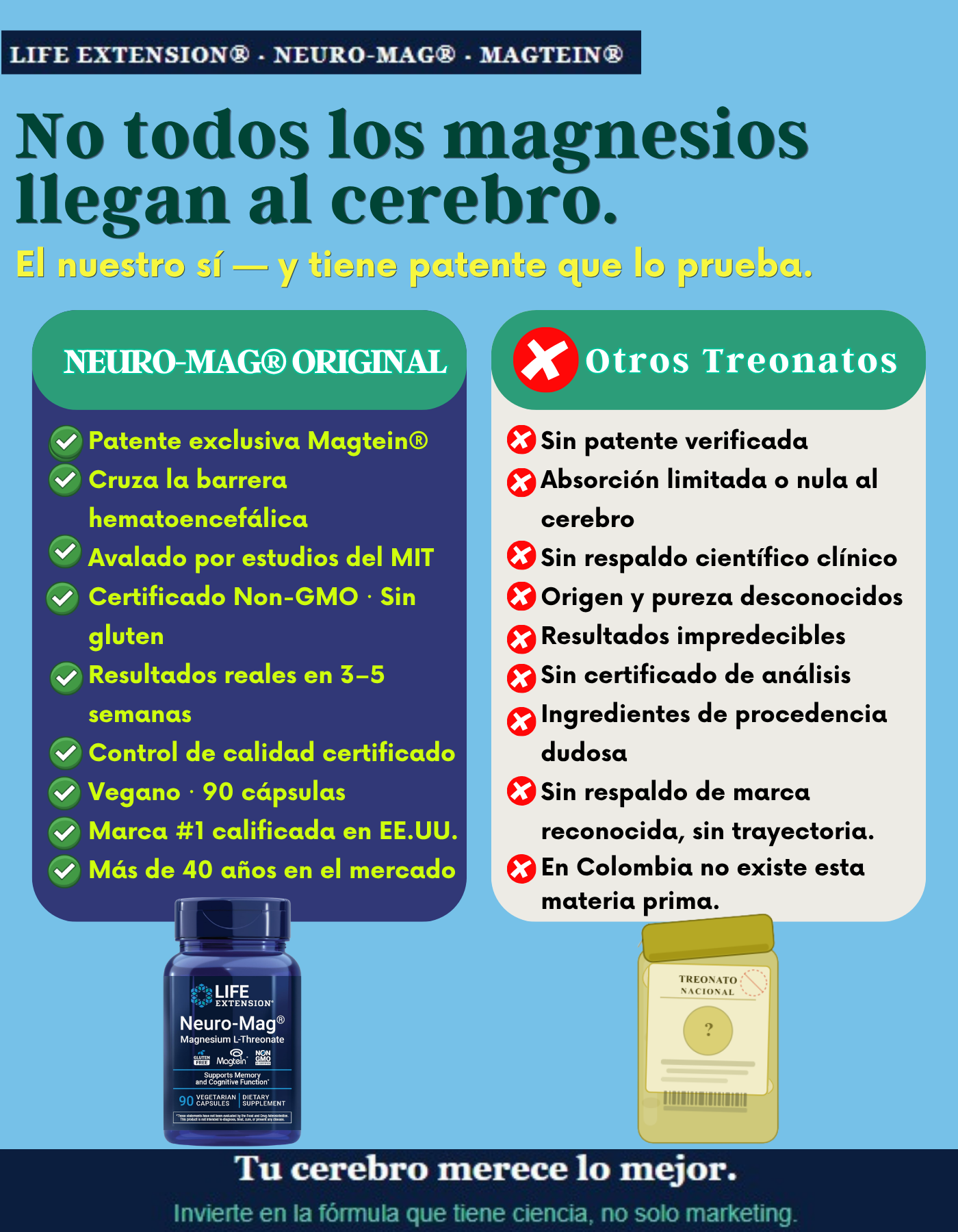 Salud Cerebral: Treonato de Magnesio Patentado