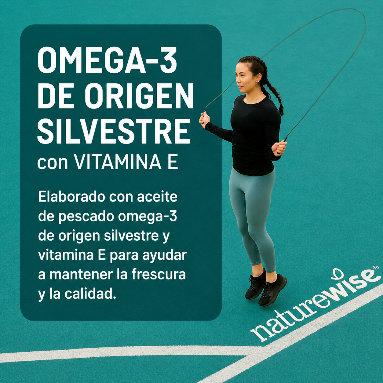 Omega 3 Extra fuerte | 600 EPA y 400 DHA con Vitamina E | Apoyo para la salud del corazón y el cerebro
