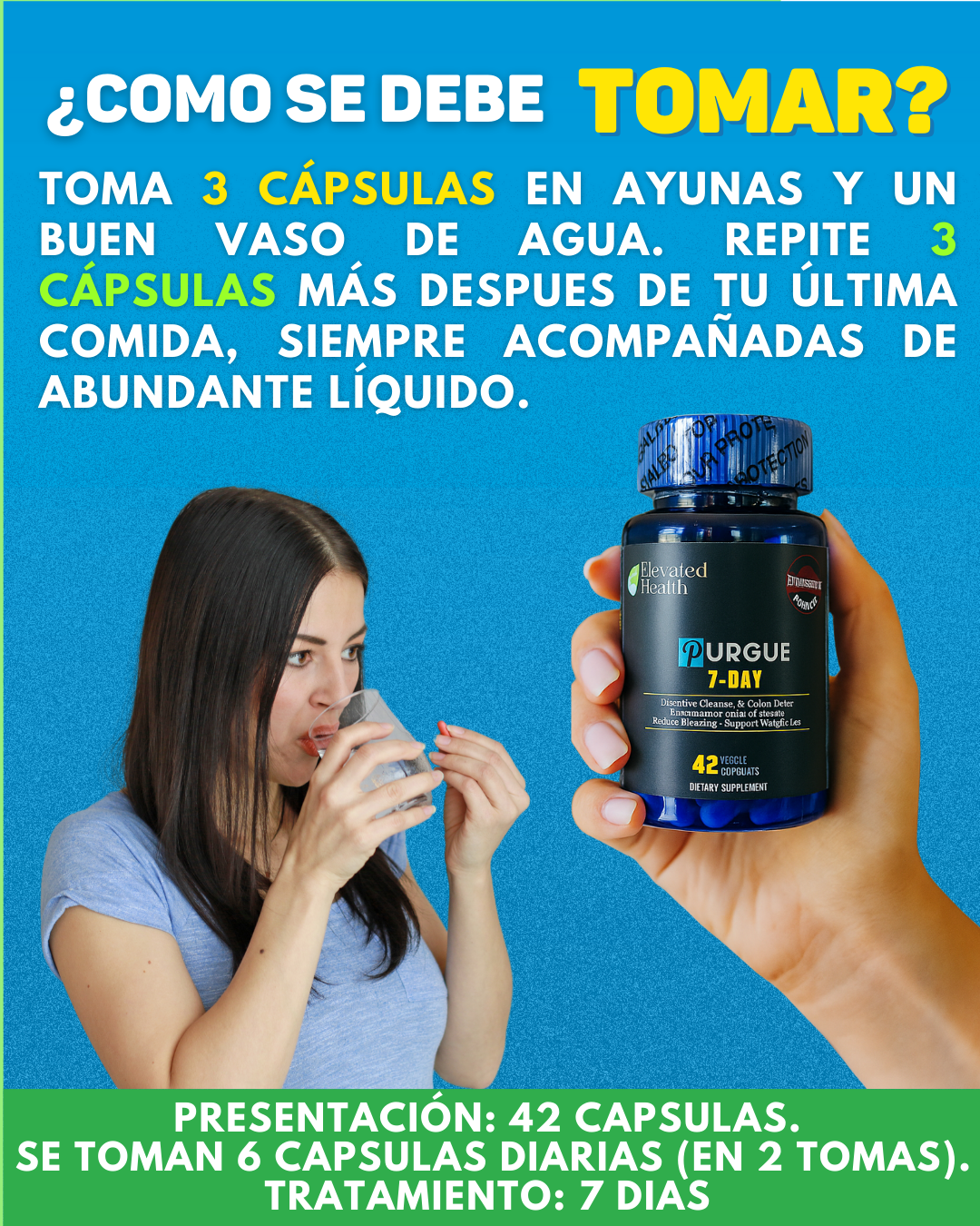 Purgante Natural PURGUE | Tratamiento 7 días | 42 caps