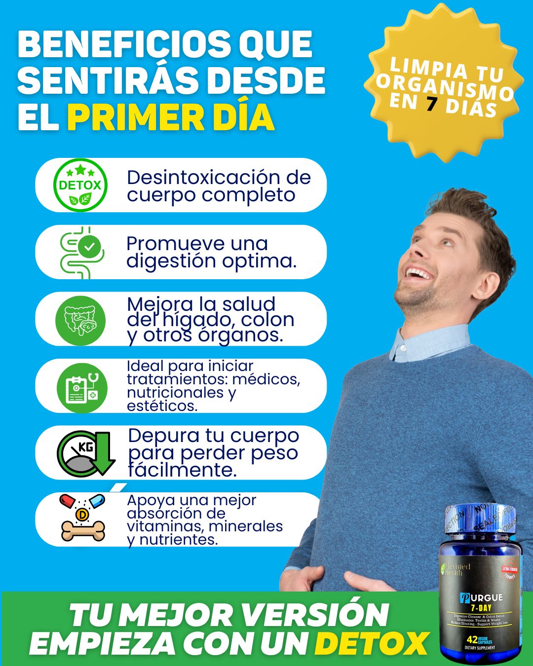 Purgante Natural PURGUE | Tratamiento 7 días | 42 caps