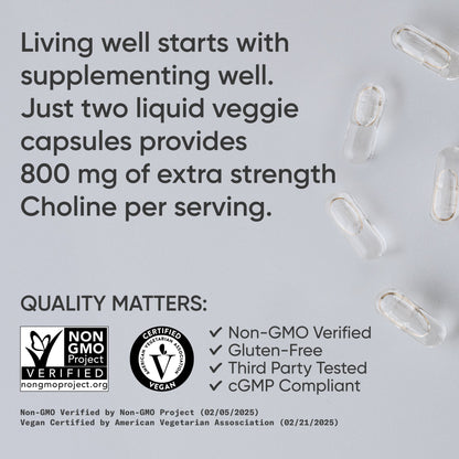 Sports Research Colina 800 mg con VitaCholine®