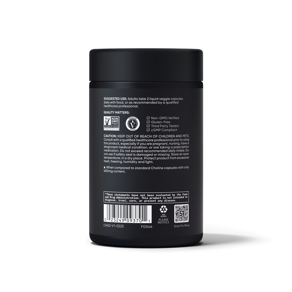 Sports Research Colina 800 mg con VitaCholine®
