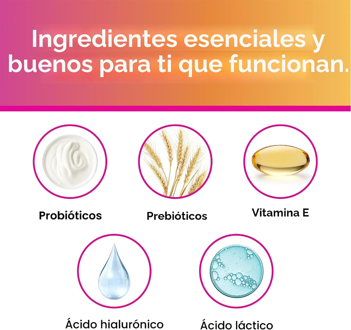 vH Essentials Probiotic & Prebiotic – 15 Supositorios Vaginales | Equilibrio de pH y Protección Contra el Mal Olor